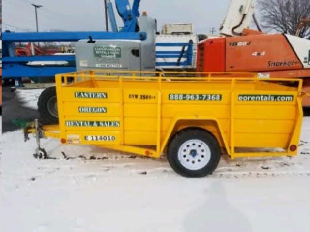 Rental store for trailer utility 10x5 w ramp yellow in Eastern Oregon