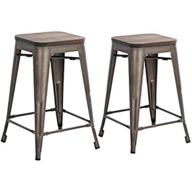 Where to find bar stool metal wooden seat in La Grande