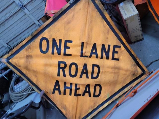 Rental store for sign rollup one lane road ahead 48 x 48 in Eastern Oregon