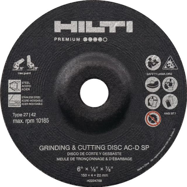 Used equipment sales hilti cutting disc 6 inch x1 8x 7 8 t1 sp in Eastern Oregon
