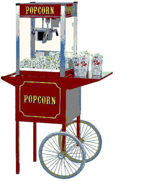 Where to find popcorn machine red cart in La Grande