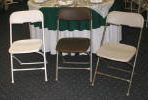Rental store for chair pvc ivory folding in Eastern Oregon