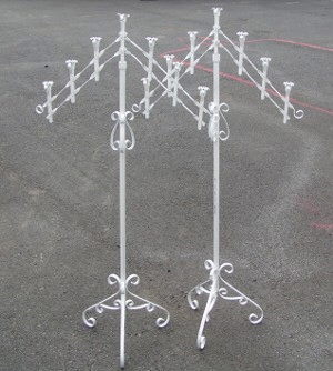 Rental store for candelabra white adjustable in Eastern Oregon