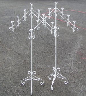 Rental store for candelabra white adjustable in Eastern Oregon