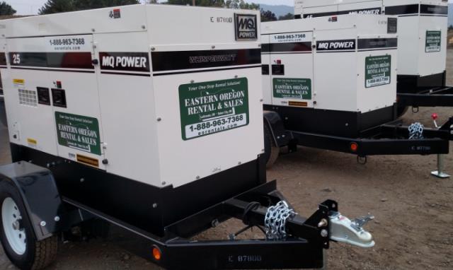 Rental store for generator towable 25kva in Eastern Oregon