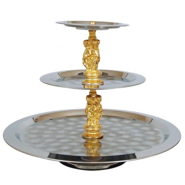 Rental store for tray 3 tier w gold figurines in Eastern Oregon