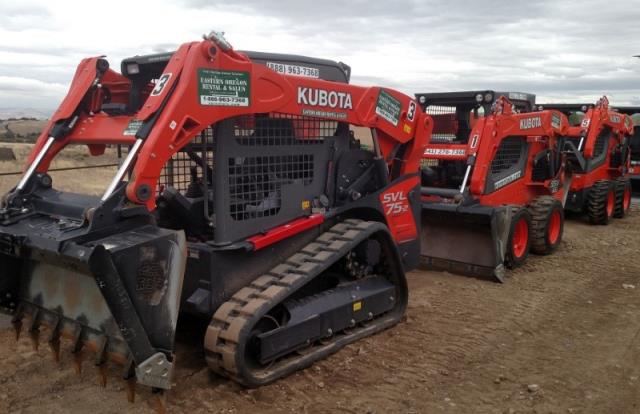 Rent earth loaders and skid steers