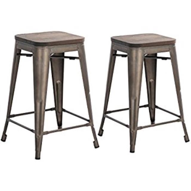 Rental store for Bar Stool Metal Wooden Seat in Baker City OR