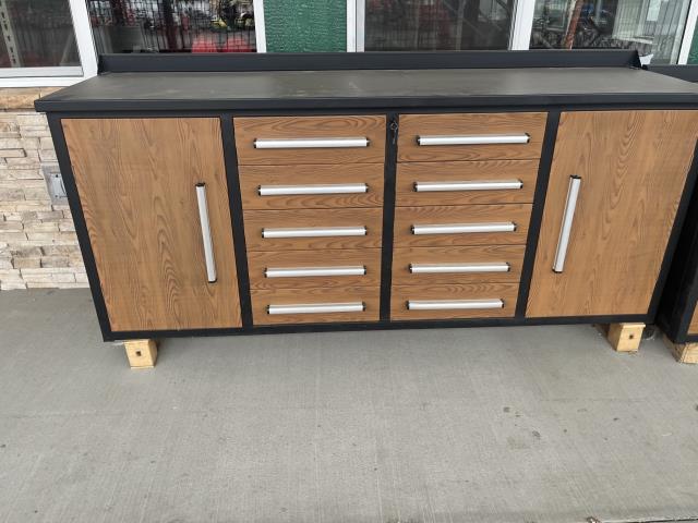 Rental store for Work Bench 7ft 10 Drawer 2 Cabinet Wood in Baker City OR