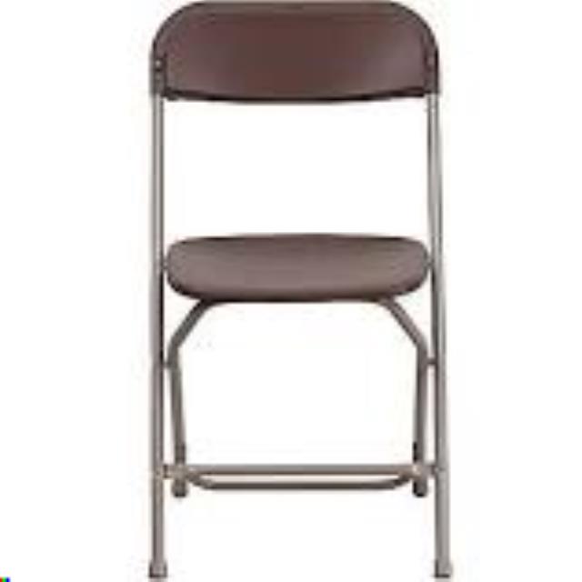 Rental store for Chair PVC Brown Folding in Baker City OR