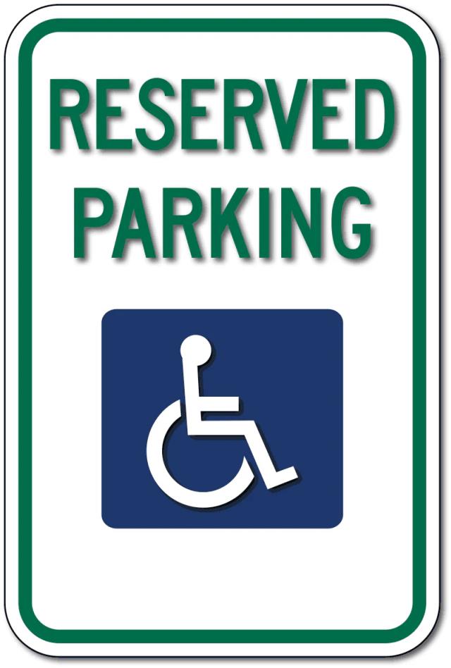 Rental store for ADA OR Handicap Parking Sign 12x18 in Baker City OR
